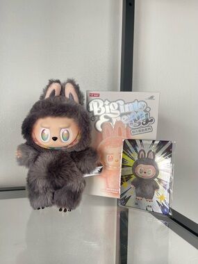 POP MART Secret Grey Bunny Plush Collectible with Iridescent Eyes